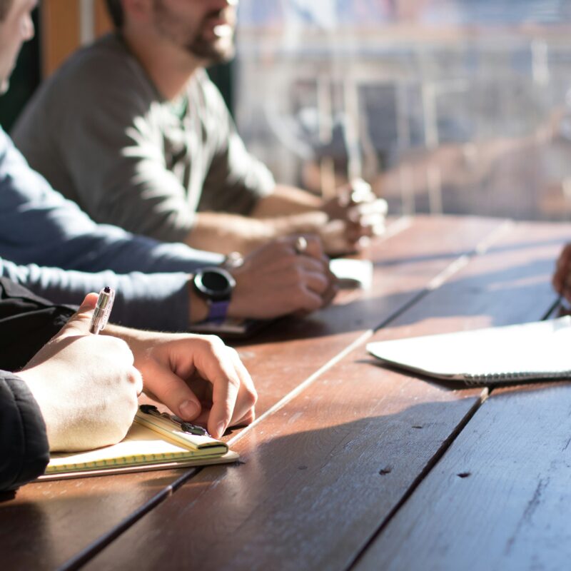 colleagues at a table