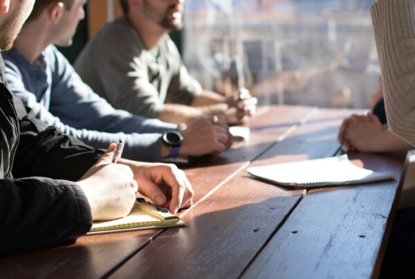 colleagues at a table